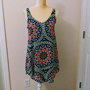 Neon Print Tank Mini Dress
